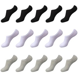 15 Pares Calcetines Invisibles para Hombre, Deportivas Casual Calcetas, No Show Socks Men, Tines Cortos Hombre de Corte Bajo del Algodon Fino Antideslizante y Transpirables