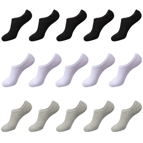 15 Pares Calcetines Invisibles para Hombre, Deportivas Casual Calcetas, No