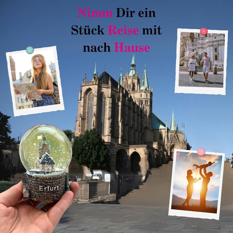 30028 Souvenir Snow Globe Germany Culture City Erfurt