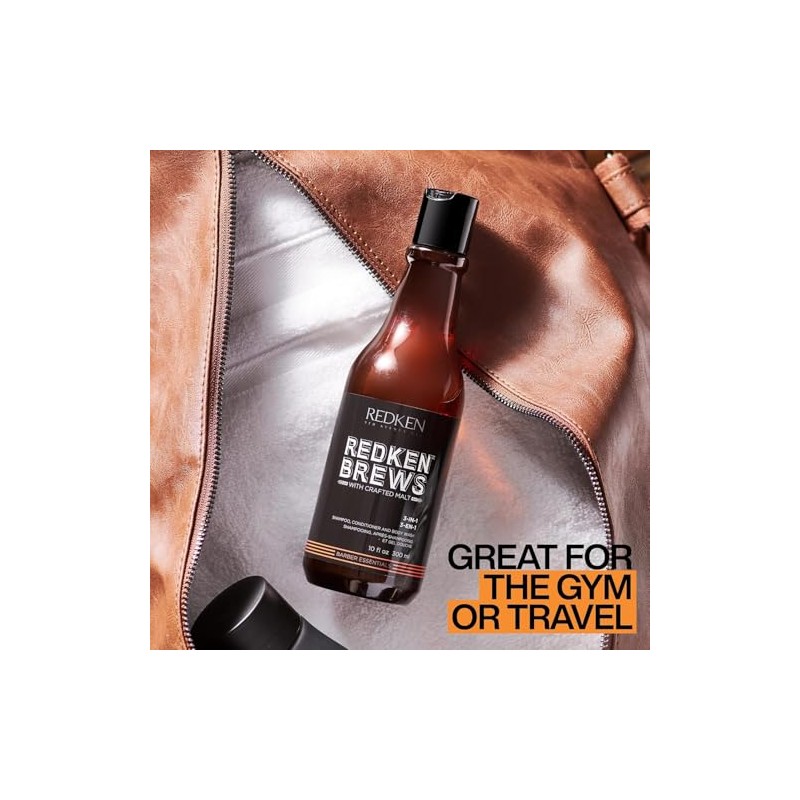 Redken Brews 3‑in‑1 Shampoo, Conditioner & Body Wash 33.8 fl.