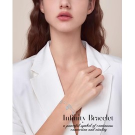 Infinity Heart Anklet 925 Sterling Silver Foot Boho Beach Double Layer Layered Ankle Bracelet Jewelry for Women 10 inch