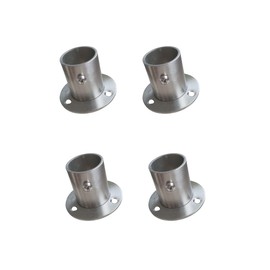 Flange Stainless Steel Flange Connection Wall Anchor Wall Flange Pipe Attachment Wall Floor 4 Pieces (25 mm)