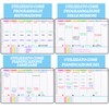 POPRUN Magnetic Family Planner Weekly Planner Magnetic Board Fridge Wipe