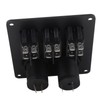 Car Marine 3+2combination LED Single Rocker Green Light Switch+Car Charger