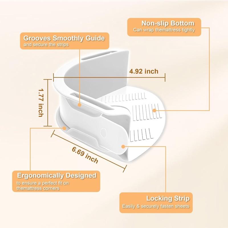 Bed Sheet Holder, Lock Sheet Holders 4PCS, New Bed Sheet