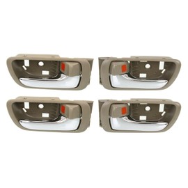 VQAVXAV Car Door Handle Interior Front Rear Left Right 4pcs Beige for Toyota for Camry LE/SE/XLE 2002-2006 & Base 2005-2006 14908487 69205YC03005