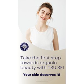 Rose Hydro Cream for Face by TSU:SEI - Organic Moisturiser for Women with SPF20, Vitamin E and Hyaluronic Acid. Natural Daily Facial Cream. Cruelty Free Skincare. 50ml.