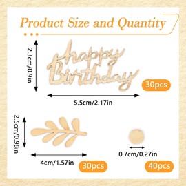 Confetti Wooden Decoration Birthday, Pack of 100 Table Decoration Birthday, Confetti Birthday for Girls Boys Children Birthday Parties Decoration Confetti Birthday