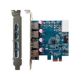 Renesus μPD720201 USB 3.0 Type-A x4 Interface Board (PCI-Express x1) USB3.0RA-P4-PCIE