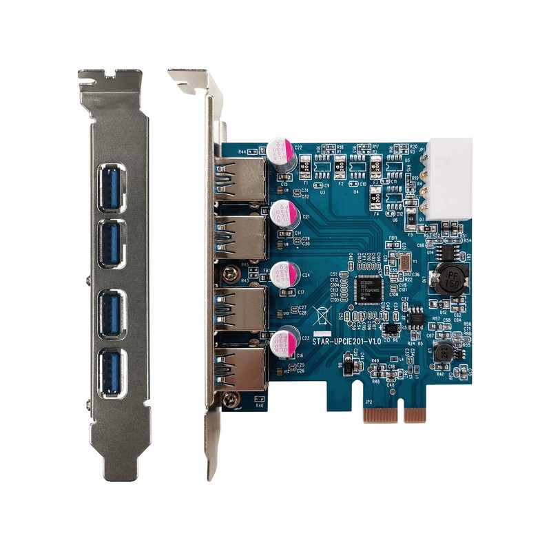 Renesus μPD720201 USB 3.0 Type-A x4 Interface Board (PCI-Express x1)