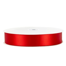 LIUYAXI Red Double Face Satin Ribbon 1" X 50 Yards, Ribbons Perfect for Crafts, Christmas Gift Wrapping, Hair Bow Making and More