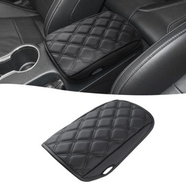 GIANT PANDA Center Console Cover for Ford Mustang 2015-2024，Anti-Scratch，PU Leather Car Middle Console Cover Armrest Seat Box Lid Protective Cushion Pad