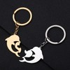 OUSIO Valentine's Day 2PCS Couples Matching Puzzle Cute Dolphin Keychain