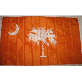 Ruffin 3x5 ft CLEMSON TIGERS South Carolina Palmetto State ORANGE FLAG Print Polyester