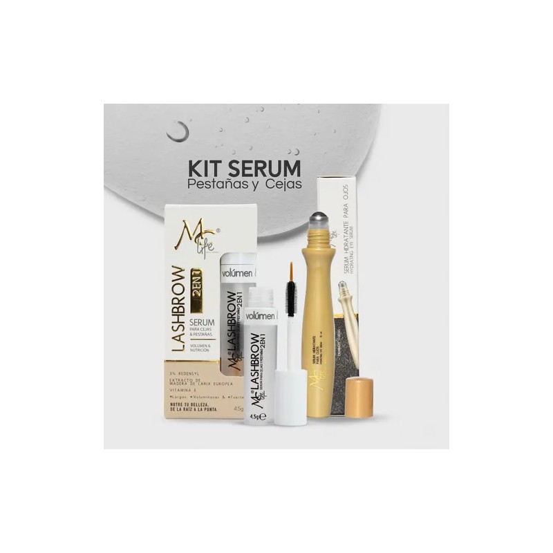 Kit Serum Pestaas Cejas Roll On Ojos Mc Life Regalo