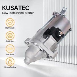 KUSATEC 17960 New Starter Fit for Honda Civic 2006-2011, Accord 2006-2012, CR-V 2007-2011, Element 2007-2011;Acura TSX 2006-2014 2.0L 2.4L Engine, OE Replacement 31200RAAA61