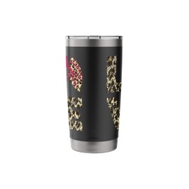 Respiratory Therapist Love Leopard Respiratory Lung Doctor Stainless Steel Insulated Tumbler