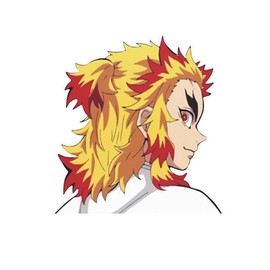 ALTcompluser Anime Car Sticker Demon Slayer Kimetsu No Yaiba Car Sticker Car Window Tuning Vinyl Sticker (Rengoku 12 x 11 cm)