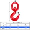 Leero 3 Tons Swivel Lifting Hook, Heavy Duty G80 Self