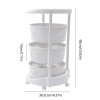 Kitchen Storage Cart Rotating Basket Rack Vegetable Fruit Holder 3