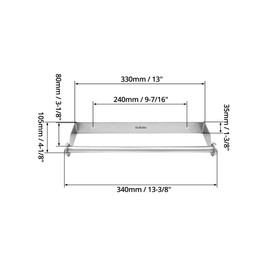 QWORK® 33 cm Kitchen Roll Holder No Drilling – SUS304 Stainless Steel – Suitable for Kitchen and Bathroom