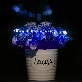 [10-Pack] LED String Lights, 6.6FT LED Moon Lights 20 Led Micro Lights On Silver Copper Wire (Batteries Include) for DIY Wedding Centerpiece, Table Decoration, Party (Purple)