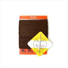 Ritza Tiger Thread - Mid Brown, 1.0mm, 50m Waxed Polyester Leather Craft Thread