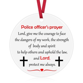 Police Officer Gifts Police Ceramic Ornament Police Academy Graduation Gift Law Enforcement Gifts Cop Gifts Funny Christmas Ornament for Police Officers Policeman Gift Cop Retirement Gifts for Men