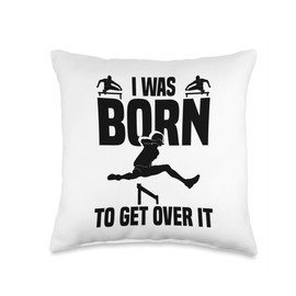 Hurdles Spikes Men Hurdles Shoes Track & Field Hurdler Throw Pillow