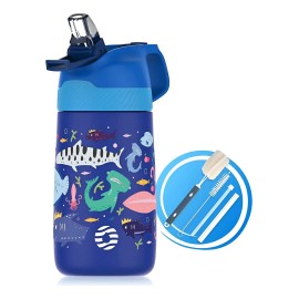 Botella Fjbottle Libre De Bpa Con Popote, 350 Ml