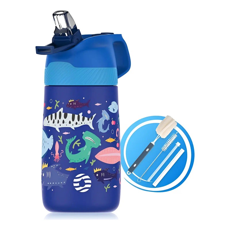 Botella Fjbottle Libre De Bpa Con Popote, 350 Ml