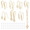 UNICRAFTALE 14Pcs 7 Style Real 18K Gold Plated Rhinestone Earring