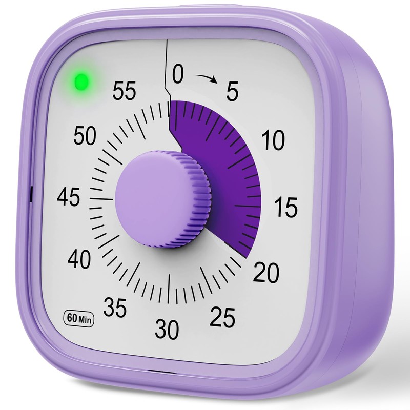 ADHD Timer, Pomodoro Timers for Kids Adults, 60-Minute Countdown Desk