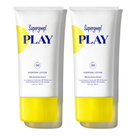 Supergoop! PLAY Everyday Lotion SPF 50 - Broad Spectrum Body & Face Sunscreen - Great for Active Days - Fast Absorbing, Water & Sweat Resistant - 5.5 fl oz - 2 Pack