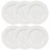 STPGOODS White Dinner Plate Set of 6 Porcelain Plates Set