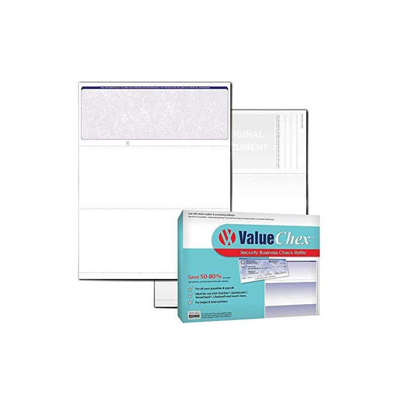 VersaCheck ValueChex Blank Check Paper - Form #1000 Business Voucher