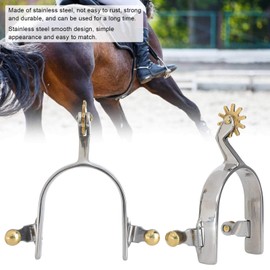 Spurs for Cowboy Boots, 1Pair Horse Spurs for Men Women, Stainless Steel Boot Spurs, Western Cowboy Spurs with Gear, Retro Spurs for Equestrian Training, Equestrian Competition