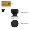 Amerdeco 10 Pack Matte Black Knurled Cabinet Knobs Kitchen Cabinet