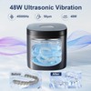 Ultrasonic Retainer Cleaner, 48W 49KHz 8.45oz（250ml） with 6 LED Lights,