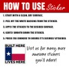 SUNHADO Built Here Lives Here Sticker, Texas State Flag Stickers,