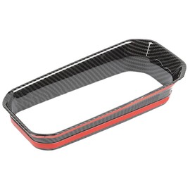 Kacepar Cup Holder Trim Car Center Console Cup Holder Panel Sticker Decoration Interior Trim Compatible with Jeep Compass 2021-2023 Carbon Fiber