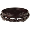 Red Lantern Rosewood Carved Pedestal Stand - (Size 6 in.