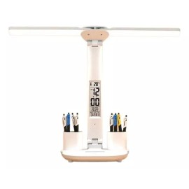 Eco R Lampara Led Doble De Mesa Reloj Y Lapicero Ajustable