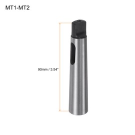 QUARKZMAN Morse Taper Adapter Mt2-Mt1 90 mm Accuracy 0.02 mm Drill Sleeve Reducing Morse Cone Centring Sleeve Reducer Chuck Sleeve for Lathe Milling Part Pack of 2