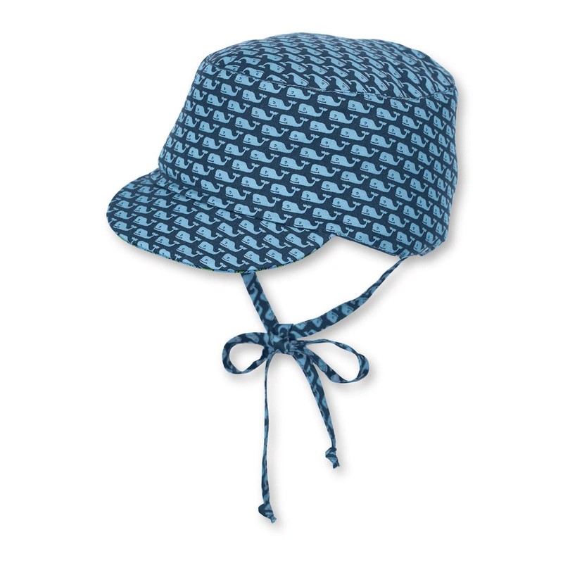 Sterntaler Baby Boys' Reversible Peaked Cap, Blue (Marine 300)
