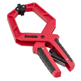 SEMBLE Ratcheting Clamp For Woodworking, 4 Inch, Quick-Release Wood Clamp With No Slip Grip