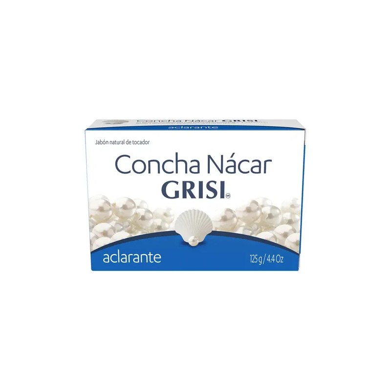 6 Jabón Concha Nácar Grisi 125g, Aclarante.