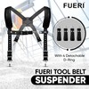 FUERI Leather Tool Belt Suspender for Men, Heavy Duty Comfort