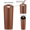 ELPMD Brown Leather Umbrella Holder Indoor Umbrella Stand Rack for