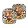 HUISEFOR Highland Cow Car Windshield Shade 2 Pack Aztec Windshield